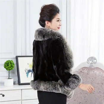 Toamna/iarna nou stil de faux blana haina imitație de blană de vulpe blană de nurcă coreeană stil sacou scurt de mari dimensiuni femei casual B277