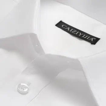CAIZIYIJIA Toamna/Primavara de Înaltă Calitate Cariera Îmbrăcăminte Camisa Sociale Masculina Mens de Afaceri Silm fit Long Sleeve Dress Shirt
