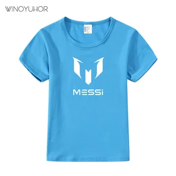 Messi T-shirt Pentru Baieti Fete 2019 O-Neck Bumbac Copii Topuri de Fotbal a Imprima Copii Toddle Sport Haine Copii Tricou de Vara Tees