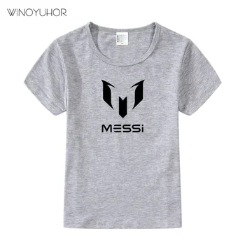 Messi T-shirt Pentru Baieti Fete 2019 O-Neck Bumbac Copii Topuri de Fotbal a Imprima Copii Toddle Sport Haine Copii Tricou de Vara Tees