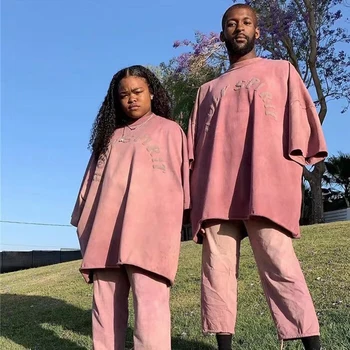 New Sosire Kanye Tricou Solid Serviciu de duminică Sfânt Supradimensionate de Înaltă Calitate Kanye West T-shirt Duhul Sfânt Bumbac Tees