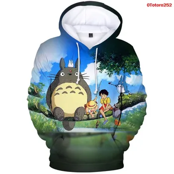 Totoro Hanorace Imprimate 3D Tricou Barbati pentru Femei de Moda Anime Harajuku Pulover de Streetwear de sex Masculin Supradimensionat Haine Totoro Hoodie