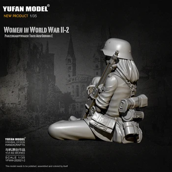 1/35 Rășină Figura Kituri German de sex feminin cisternă soldat Model de auto-asamblate YFWW-2065-2