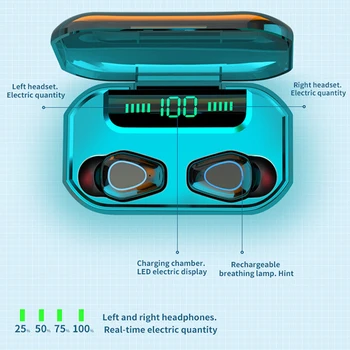 G20 Bluetooth 5.0 Display Digital In-ear Wireless Căști cu Încărcare Cutie