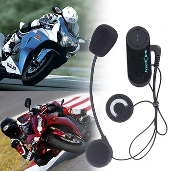 FreedConn TCOM-VB TCOMOS Wireless Bluetooth Cască Cască de Motocicletă Interfon pentru Căști 3 Piloti Wireless Comunicador Fata Complet