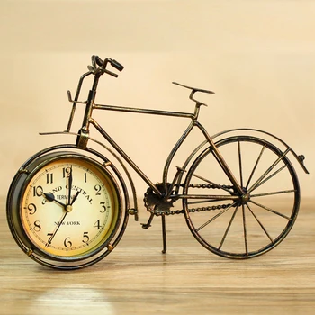 Retro Vintage Din Metal De Biciclete Biciclete Ceas De Birou Acasă Decor Ceas De Masa Ornament