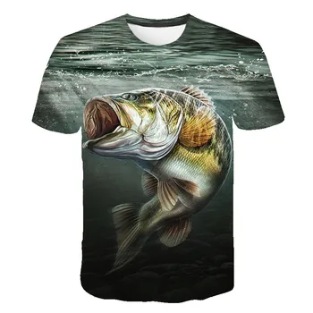 Copii Animale de pește de moda de imprimare 3D tricouri Baieti Maneca scurta, Topuri Fete poliester 4-14 Ani Copii T Shirt de imprimare de Îmbrăcăminte