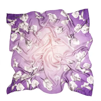 Eșarfă de mătase Satin Șal Mare de Moda pentru Femei Pătrat Eșarfă Digital Inkjet Cadou Handmade Eșarfă de Mătase 107*107