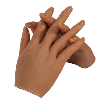1BUC Silicon Nail Art Formare Parte Naturale, False, Manichiura Unghii Instrument de Practică Model de Afișare Degetul Flexibil Deget de Ajustare