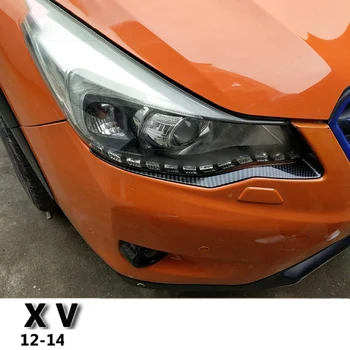 Masina Fibra de Carbon ABS Capul Lumină Față Acoperi Tăiați Sprancene pentru Subaru XV 2012-2016