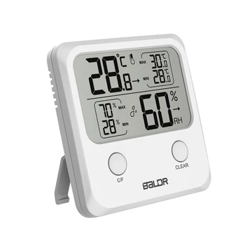 Mini Alb Agățat de Perete LCD Digital Termometru Higrometru Magnet Electronic Temperatura Interioară Umiditate Tendință Monitor Stand
