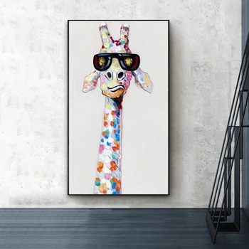 Decor de perete Animal Print Panza de Imprimare Imaginea Girafa Familie Tablou Canvas Arta de Perete pentru Camera de zi Decor Acasă Nici un Cadru