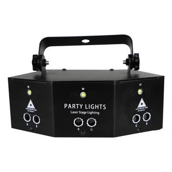 YSH LED Disco Laser Light DMX Mini 9 Ochii RGBW Etapă Efect de Iluminare pentru DJ Club Bar Decor Lumini de Partid Lampa Proiector