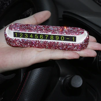 1 Buc Masina de Lux Numărul de Telefon Card de Parcare tabloul de Bord Decor Cu Cristale de Diamant DIY Accesorii pentru BMW Lada Interior