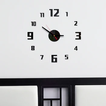 3D DIY Ceas de Perete Quartz reloj de pared Design Modern Oglindă Ceasuri Decorative Europa Acrilice Autocolante Camera de zi Klok