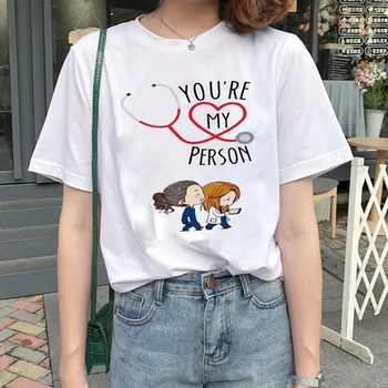 Desene animate Greys Anatomy tricouri Femei esti Persoana Mea Scrisoare Tricou 90 Harajuku Ullzang Moda Topuri Tee coreean Tricou Femeie