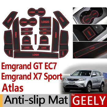 Anti-Alunecare de Cauciuc Poarta Slot Cupa Mat pentru Geely Emgrand 7 EC7 GT GC9 GS X7 Atlas Emgrand X7 Sport NL3 NL-3 Accesorii Autocolant 2017