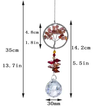 H&D Pomul Vieții Pandantiv cu Cristal Suncatcher Fereastra Agățat Ornamente de Cristal Curcubeu Face Pom de Crăciun Agățat Picături
