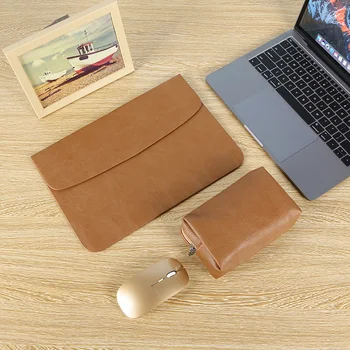 ZVRUA 2020 laptop Nou caz pentru Apple Macbook Air Pro Retina 12 13 15 16 inch cu touch bar maneca PU geantă de mână din piele+putere sac