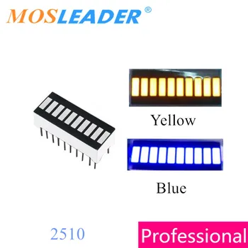 Mosleader 100BUC 10 Segmente Afișaj Digital 2510 DIP20 Rosu Alb Albastru Galben Verde Bargraf cu LED Bar graph 10 segment display
