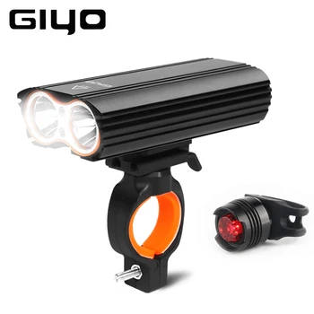 GYIO Lanterna Pentru Biciclete Biciclete de Lumină Fața 2400Lm Faruri 2 Baterii Led-uri de Lumină Bicicleta Ciclism Lampa Felinar Accesorii pentru Biciclete