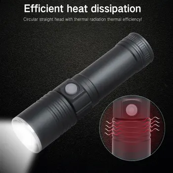 BORUiT C12 Lanterna LED-uri 4-Modul Zoom Lampa XML T6 de Mare Putere 1000LM Lanterna 18650 26650 rezistent la apa Lanterna pentru Biciclete Camping Lumina