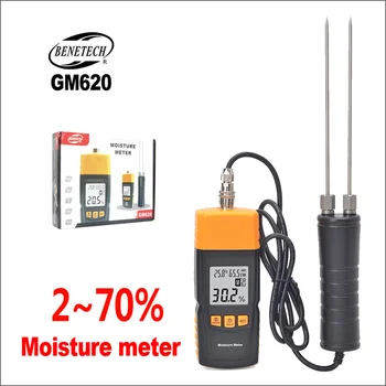 BENETECH Lemn de Umiditate Metru Digital Umiditate Tester Portabil Lemn Metru de Umiditate GM620 2~70% Electrice pentru prelucrarea Lemnului Higrometru