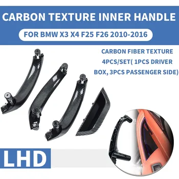 LHD RHD 3PCS Bej Masina Fata-Spate, Stânga / Dreapta Interior 3 Usi Maner Interior Panou Trageți Capacul Pentru BMW X3 X4 F25 F26 2010-2017