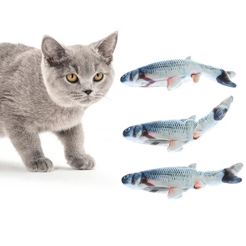 Pisici de Vibrații în Mișcare de Pește Jucărie Animal de casă Pisici Electric se Deplasează Coada Drăguț Jucărie de Pluș Accesorii pentru animale de Companie Pisica