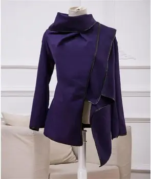 Casaco Feminino Noua Moda Femei Asimetrice Trench Pentru Femei De Iarnă Palton De Lână Haină De Lână 6 Culori