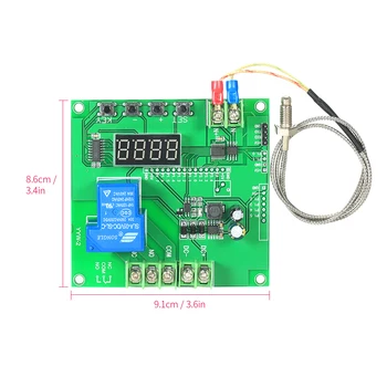 0~1000 grade Mini LED Controler de Temperatura a Modulului de Temp Control Comutator de Bord cu K-tip Senzor Sonda