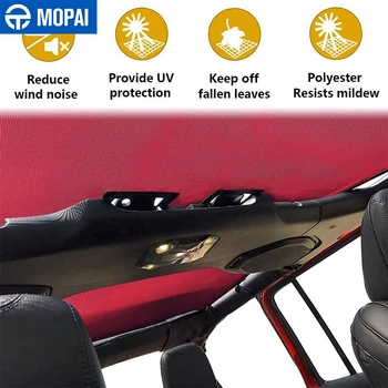 MOPAI Sus Umbrelă de soare Capac pentru Jeep Wrangler JL Acoperiș Masina Anti UV de la Soare Izolare Net pentru Jeep Wrangler 2018+ 2 Accesorii Usi