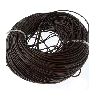 45 m 2 mm Culoare Naturală Autentică Snur Piele Rotund Șir Coarda pentru DIY Brățară Colier Bijuterii de Cablu