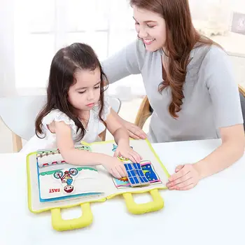 Montessori Jucarii pentru Copii de 1-3 Ani Copilul Vechi Învățarea Timpurie Educație 3D Liniștită Tesatura de Activitate Cărți de povești pentru Copii mici Cadouri