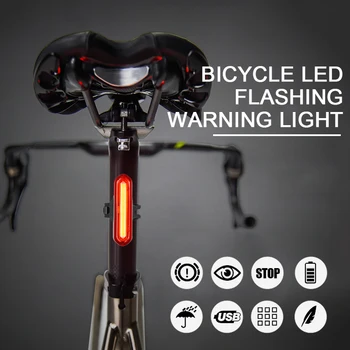 Biciclete Lumina din Spate 120 Lumeni USB Reîncărcabilă Ciclism Coada de Lumină LED-uri Impermeabil MTB Rutier Biciclete Coada Lumina Accesorii pentru Biciclete