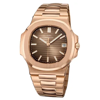 2019 noua moda de Lux Bărbați Ceas din oțel inoxidabil sticlă de Safir ceas pentru barbati brand de Top ceas de cuarț ap ceas rezistent la apa