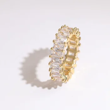 Calitate de Top Clasic de Culoare Curcubeu Cubic Zircon Inel de Nunta pentru Femei de Argint de Culoare de Aur Austriac de Cristal colorat Cz Inel 2019
