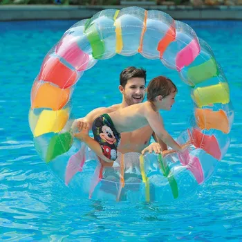 De Apă gonflabile Roata cu Role Float 36 inch pe o Rolă Gigantică Minge Pentru copii Jucării de Piscină Iarba de Jucarie