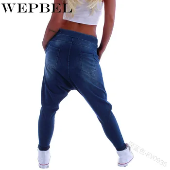 WEPBEL Femei Denim Elastic Cross-pantaloni de Moda de Talie Cordon Skinny Jeans Casual Neregulate Glezna-Lungime Pantaloni de Cowboy