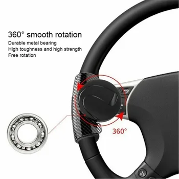 360°Rotativ Volan Buton Minge De Rapel Practice În Condiții De Siguranță Pad Silicon Durabil Auto Cu Mașina De Styling Se Ocupe De Controlul Spinner