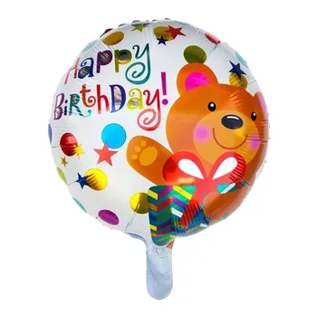 10buc 18inch Rotund Fericit Sărbătoare Ziua de nastere Folie cu Heliu Baloane Pentru Petrecere de Ziua pentru Copii Decorare Jucării pentru Copii Aer Globuri