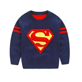 3-8Y Toamna Iarna pentru Copii Pulovere pentru Copii de Crăciun Pulovere Copilul Superman Tricotate Haine pentru Copii Fete Băieți Pulover Cald