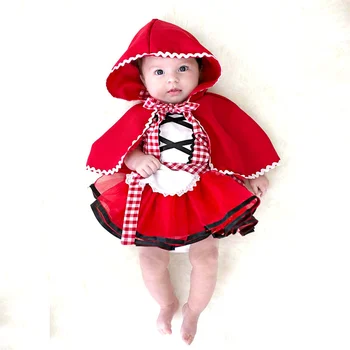Fete Rochie Tutu +Cape Mantie Tinuta Nou-Născut Scufița Roșie Cosplay Foto Prop Costum Fată Rochie De Petrecere Haine Pentru Copii