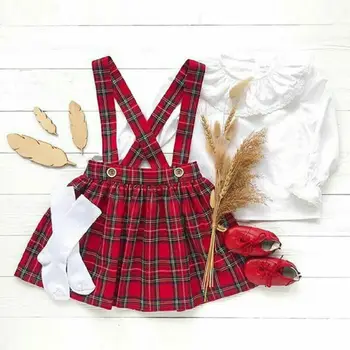 Nou-născuți Haine Fata Costume de Printesa de Craciun de Fete pentru Copii Haine de Crăciun Tinutele de Toamna-Iarna T-shirt+Ansamblu Curea Rochie Costum Set