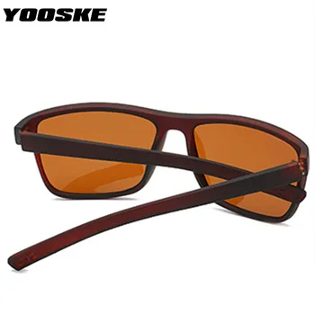YOOSKE Pătrat Polarizat ochelari de Soare pentru Barbati Brand de Lux de Epocă Ochelari de Soare de Conducere Ochelari Sport Negru Ochelari de soare UV400 Oglindă
