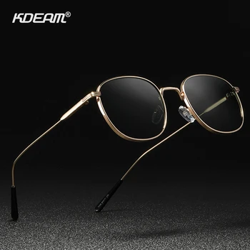 KDEAM Stil Retro Rotund ochelari de Soare Femei liniile Fine Designer de Ochelari de Epocă Doamna cu Piele de Caz