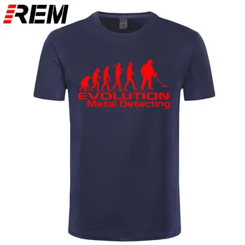 Moda Casual cu Maneci Scurte pentru Bărbați Evoluția Detectarea Tricou REM aș Fi mai Degrabă de METAL DETECTA Detector Funny T-Shirt pentru Bărbați