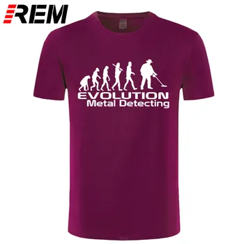 Moda Casual cu Maneci Scurte pentru Bărbați Evoluția Detectarea Tricou REM aș Fi mai Degrabă de METAL DETECTA Detector Funny T-Shirt pentru Bărbați