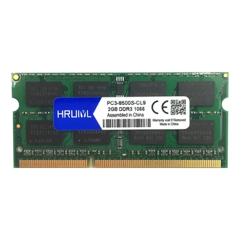 HRUIYL PC3-8500S 4GB DDR3 2GB 1066 Mhz 1066MHZ PC3 8500 DDR3 2G 4G so-DIMM Memoria Notebook RAM 204 Pin 1.5 V Memorie Laptop