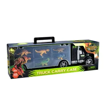 Dinozaur Camioane, Transport Auto Transport Camion de Jucărie cu 6 Dinozauri Jucarii de Interior Noi R7RB